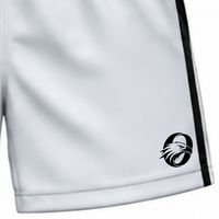 Shorts de volley-ball blancs et noirs à taille élastique, unis, pour sublimation, tenue de sport athlétique d'équipe, uniforme de compétition, vêtements d'entraînement