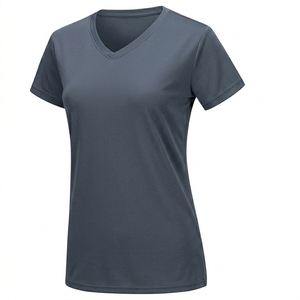 OEM Drop Shoulder Women's Cotton <b>Crop</b> T Shirt Breathable Quick Dry Short Sleeve Casual Tee Crew Neck Summer Gym <b>Top</b> Label - Product Image 4