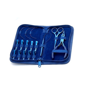 Alicates Profesionales para Extensiones de Cabello con Anillos Micro Nano Mate, con Kit de Herramientas de Aguja para Maquillaje, Duraderos - Product Image 1