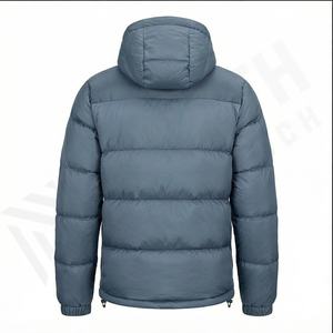 Invierno nuevo con capucha Retro Parkas abrigo hombres varios colores burbuja chaqueta de gran tamaño cálido sólido abrigo Streetwear Faux Suede Puffer chaqueta - Product Image 3