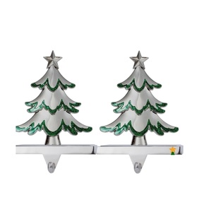 Soporte para Calcetines Navideños de Metal Plateado con Diseño Moderno, Gancho para Colgar Calcetines en la Chimenea, Resistente, para Decoración Navideña - Product Image 4