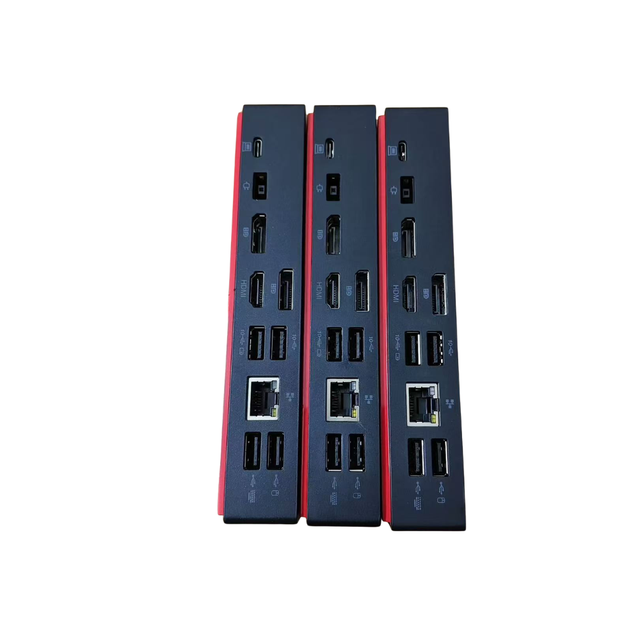 WD22TB4 Thunder Dock Station: 4 docking stations, 2 Thunder ports, 4 DP 1.4, USB-C, USB-A, Gigabit Ethernet LAN ports.