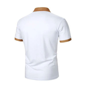 Chemises Polo de Golf Personnalisées OEM en Gros de Qualité Supérieure pour Hommes, Blanches, Respirantes, en Coton, Impression Personnalisée, Manches Courtes - Product Image 2