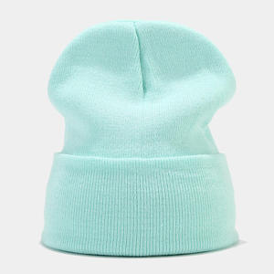 Gorro Unisex de Color Sólido, 100% Acrílico, Tejido Plano, Cálido para Invierno, Informal, para Exteriores, Adultos, Circunferencia de Cabeza 58-60CM - Product Image 2