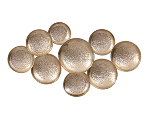 Latest Design Round Gold Plate <b>Decorative</b> Metal Wall Art <b>for</b> Living Room <b>Bedroom</b> Outdoor Indoor Hallway - Product Image 1