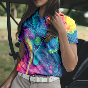 Polo de Golf para Mujer, Estilo Casual, Tela Ligera, para Uso Diario, con Mangas Cortas, MOQ Bajo - Product Image 6