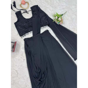 Beautiful Ready-to-Wear Dhoti Style for Parties <b>Indian</b> & <b>Pakistani</b> <b>Clothing</b> - Product Image 1