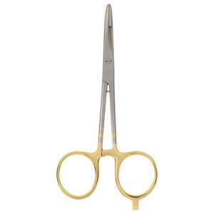 Pince de pêche premium en acier inoxydable avec boucle dorée, à mâchoires droites, hémostatique verrouillable, pour déhameçage et dégorgeage, équipement de pêche - Product Image 1