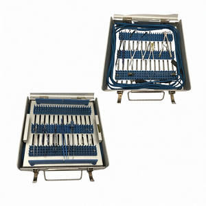 Juego de Instrumentos Quirúrgicos Oftálmicos con Estuche, Bandeja Interior y Forros, Juego de 14 Piezas - Product Image 1