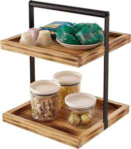 Étagère murale métallique multifonctionnelle à double niveau de qualité export pour la cuisine, la salle de bain, le bureau et le rangement domestique, disponible à la vente - Product Image 1
