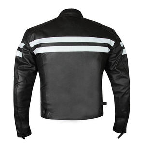 Chaqueta de Cuero Vintage para Hombre, Holgada, Impermeable, Transpirable, con Diseño de Bloques de Color y Cierre Frontal, para Invierno y Actividades al Aire Libre - Product Image 6