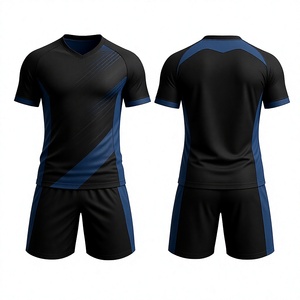 Custom Sublimated <b>Soccer</b> Uniform Set White and Navy Professional Team Football Kit Lightweight Breathable Training Jersey Shorts - Product Image 5