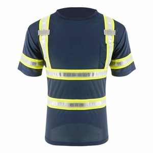 Crew Neck <b>Safety</b> T-shirts High Visibility <b>Clothing</b> <b>Safety</b> Security Work Short Sleeve T Shirt OEM High Visibility <b>Safety</b> T Shirts - Product Image 4