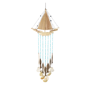 Campana de Viento Decorativa de Pared con Forma de Velero, Estilo Minimalista Indonesio, Hecha a Mano, para Todas las Estaciones - Product Image 4