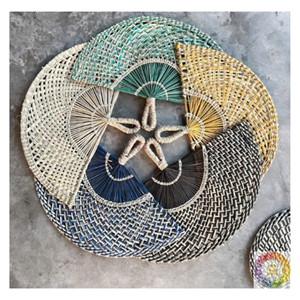 Abanico Decorativo Tejido a Mano de Seagrass, Decoración de Pared Estilo Boho Natural, Abanico de Paja Ecológico, Decoración Sostenible para el Hogar, Venta al Por Mayor - Product Image 4
