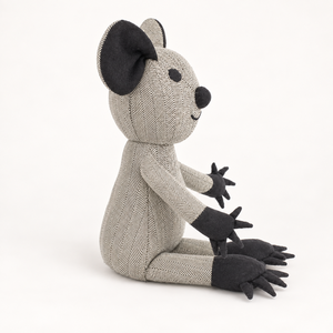 Peluche de Koala Gris con Diseño de Espiga, Muñeco de Peluche Suave de Algodón, Figura Sentada, Accesorios para Decoración de Habitación Infantil - Product Image 1