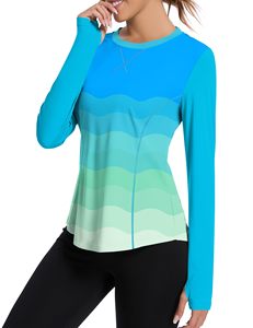 Haut de pêche à manches longues pour femme UPF 50 respirant et léger, fabriqué à Sialkot, 100 % polyester, motif uni - Product Image 2