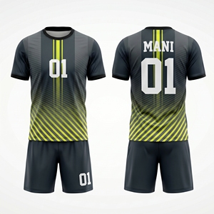 Maillot de football d'équipe à col, prix d'usine, ensemble de maillots de football pour hommes, uniforme de football personnalisé par sublimation - Product Image 4