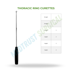 Curetas Torácicas de Anillo de 15 Pulgadas (380mm) para Cirugía de Columna Vertebral, Instrumento para Extracción de Disco Torácico y Curetaje Espinal - Product Image 2
