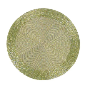 <b>Beaded</b> <b>Placemats</b> Set Premium <b>Beaded</b> <b>Placemat</b> Decorative Mats Pads High Quality Glass Beads <b>Placemat</b> - Product Image 1