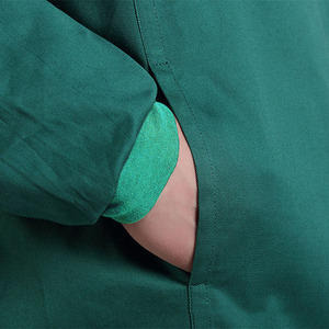 Ensembles de blouses médicales en tissu Dobby de coton couleur personnalisée, détection d'aiguilles, usage hospitalier unisexe, fourniture ODM - Product Image 2