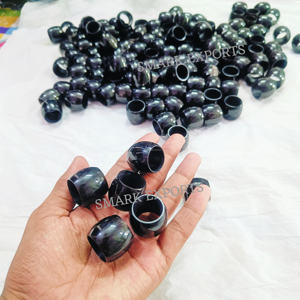 Colliers en corne de buffle polis de 21 mm et 25 mm, écologiques, épais, en corne naturelle, pièces de canne de marche, vente en gros - Product Image 6