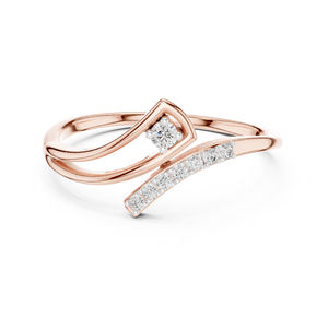 Anillo de Oro Amarillo de 14K con Diamante Cultivado en Laboratorio para Mujer |   Anillo de Oficina |   Diamante Cultivado Nuevo - Product Image 2