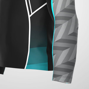 Maillot de compression sportif à manches longues pour entraînement en salle de sport, MMA, haute performance, séchage rapide, Spandex/Nylon, design personnalisé - Product Image 6