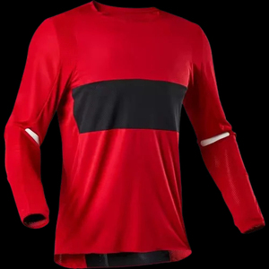 เสื้อเจอร์ซีย์มอเตอร์ครอสแบบเรียบง่าย ยูนิเซ็กซ์ ไซส์พลัส XL กันลม ระบายอากาศได้ดี ชุดกีฬา ATV รับผลิตตามแบบ สกรีนลายแบบ Sublimation - Product Image 2