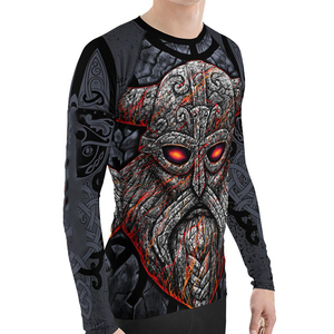Camiseta de Compresión de Manga Larga para Hombre, Diseño de Guerrero Vikingo, Impresión por Sublimación, Ropa Deportiva Ajustada - Product Image 5