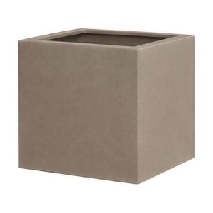 Large Square Fiberstone Planter <b>Cube</b> Outdoor <b>Garden</b> Flower Pot Handmade Weatherproof White Planter Box Nested <b>Set</b> Vietnam - Product Image 3
