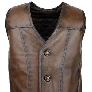 Gilet en cuir pour homme Signature Comfort, cuir de haute qualité, design classique, sensation légère, faible MOQ - Product Image 4