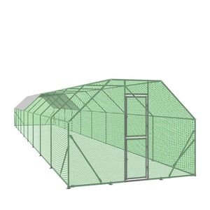 Enclos pour poulets en treillis métallique galvanisé verrouillable 10FT X 60FT, abri de 600 pieds carrés, type H, revêtement PVC avec TMG CRS1060 - Product Image 4
