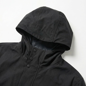 Abrigo largo con capucha negro |   Chaqueta Impermeable para Lluvia |   Gabardina Oversize Estilo Urbano |   Fabricante OEM Personalizado - Product Image 3