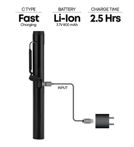 GROZ LED-175 High Performance Penlight UV & Laser with Li-Ion <b>Battery</b> for Aerospace Applications - Product Image 2