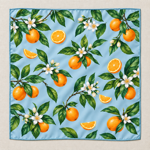 Foulard de cuisine personnalisé imprimé fruits et légumes, carré, doux, léger, pour femme, impression numérique, fabricant OEM ODM - Product Image 5
