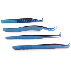 Pinzas de Acero Inoxidable de Primera Calidad para Extensión de Pestañas, Diferentes Ángulos, Resistentes al Óxido, Duraderas, Ligeras - Product Image 1