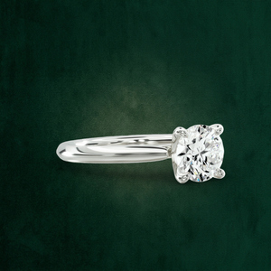 Anillo de Oro Sólido de 18K con Corte Brillante Redondo, Engaste de Catedral, Claridad VVS1, Personalizado, Precio de Fábrica OEM B2B - Product Image 4