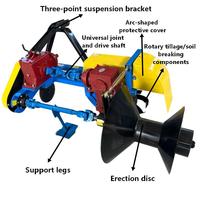 Oferta Especial: Máquina Aporcadora Profesional para Camas de Tractor, Formadora de Surcos para Tierras Agrícolas con Arado de Surcos y Construidora de Surcos Central