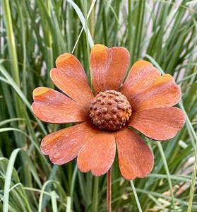 Escultura de arte popular oxidado personalizada, decoración de jardín al aire libre de bajo precio, estaca de animales de Metal oxidado, adornos de jardín antiguos - Product Image 5
