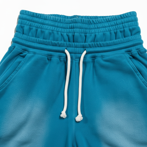 Shorts d'été pour hommes en coton 100% sportifs, taille mi-haute, couleur unie, délavés, séchage rapide, respirants et épais – Vente en gros - Product Image 4