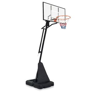 Canestro da Basket Portatile con Tabellone da 44 Pollici, Altezza Regolabile da 2,45 m a 3,05 m per Giovani, Adulti e Partite Professionali - Product Image 1