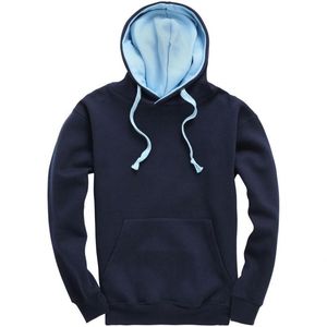 Sudadera con capucha informal extragrande personalizada de dos tonos con letras, tejida, suave y gruesa, al por mayor, lisa, tipo jersey. - Product Image 2