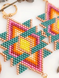 Factory <b>Direct</b> <b>Beaded</b> Earrings Source Manufacturer <b>Beaded</b> Earrings Solid Finish <b>Beaded</b> Earrings Custom Wholesale Use <b>Beaded</b> - Product Image 5