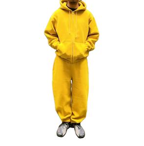 PRO ENTERPRISES hommes hiver surdimensionné lourd 500gsm 100% coton décontracté à capuche pantalons de survêtement ensemble Logo imprimé personnalisé - Product Image 1