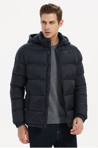 Veste matelassée personnalisée pour homme, manteau d'hiver chaud et résistant à l'eau, à capuche, broderie frontale, coupe-vent, séchage rapide, vente en gros - Product Image 2