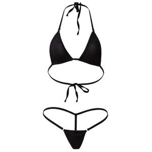 Conjunto de Bikini Brasileño Sexy para Mujer, Top Triangular con Tirantes, Braguita Tipo Tanga, Traje de Baño de Dos Piezas con Corazón, Ropa de Playa para Verano - Product Image 6