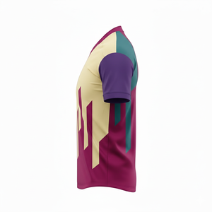 Men's V-Neck Geometric Soccer Jersey Short Sleeve Moisture Wicking Polyester All Seasons Athletic Fit - Product Image 2