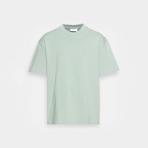 T-shirt en coton uni grande taille sur mesure respirant à épaules tombantes pour homme - Product Image 1