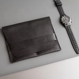 Travel Leather Watch Case Custom <b>Men</b> Storage Roll Personalized Protective <b>Black</b> Pouch for 2 Watches Wrist Jewelry LWP-0060 - Product Image 1